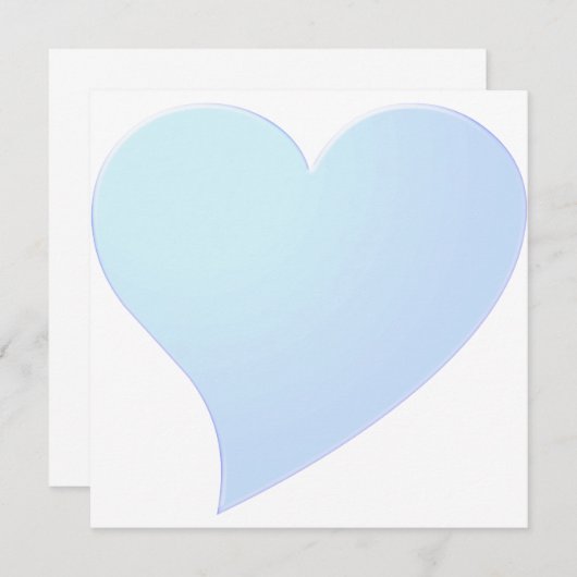 Niedliche hellblaue Valentiner Tageskarte (Vorne/Hinten)