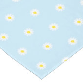 Niedliche hellblaugelbe Blume Tischdecke (Schrägansicht)