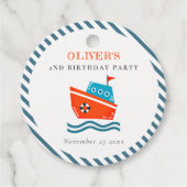 Niedliche, helle Kinder Wasserboot jeden Geburtsta Geschenkanhänger (Vorderseite)