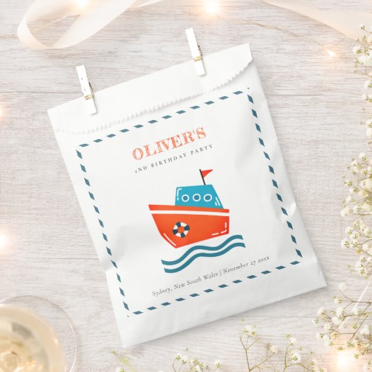 Niedliche, helle Kinder Wasserboot jeden Geburtsta Geschenktütchen (Ausgeschnitten)