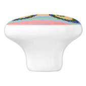 Niedliche, helle Sonnenuntergangsfarben Künstleris Keramikknauf (Seitenansicht)