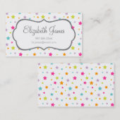 Niedliche, helle Stars Visitenkarte (Vorne/Hinten)