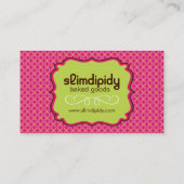 Niedliche, helle und wunderliche visitenkarte (Rückseite)