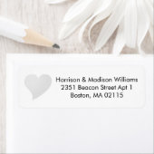 Niedliche, hellgraue Rücksendeadresse (Insitu)