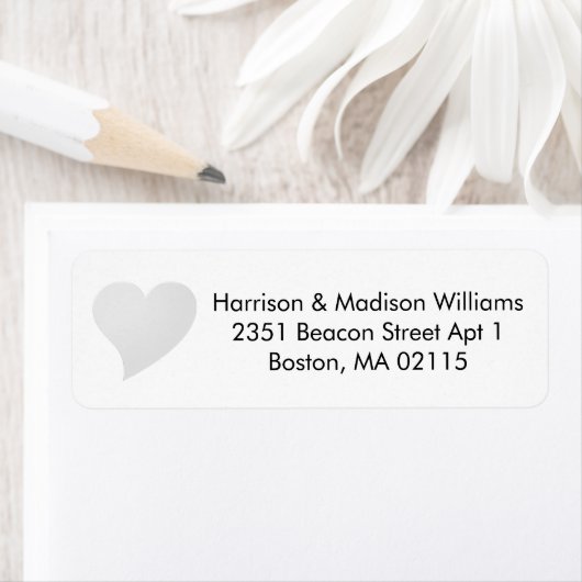 Niedliche, hellgraue Rücksendeadresse (Insitu)