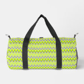 Niedliche, hellgrüne Zackenstreifen Duffle Bag (Vorderseite)