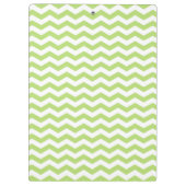 Niedliche, hellgrüne Zickzack Streifen Klemmbrett (Rückseite)