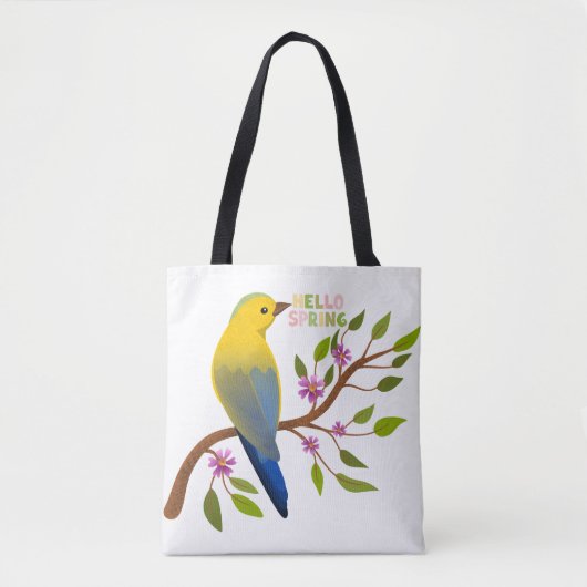 Niedliche Hello Spring Bird Öko Friendly Tasche | (Vorderseite)