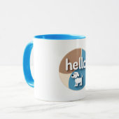 Niedliche "Hello"-Tasse Tasse (Vorderseite Links)
