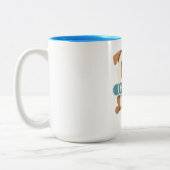 Niedliche "Hello"-Tasse Zweifarbige Tasse (Links)