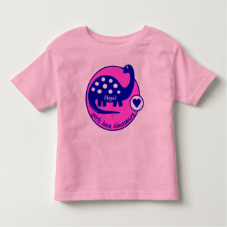 Niedliche, hellrosa Girls Dinosaurier | Dino Kleinkind T-shirt