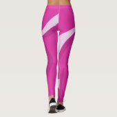 Niedliche, hellrosa Leggings mit Retro-Swirl (Rückseite)