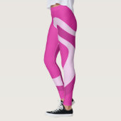 Niedliche, hellrosa Leggings mit Retro-Swirl (Links)