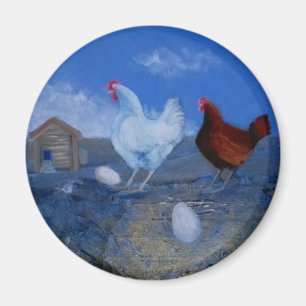 Niedliche Henne-Huhn-kundenspezifischer Magnet