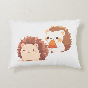 Niedliche Herbst-Igel - Kawaii Fall Forest Animes Dekokissen
