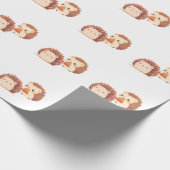 Niedliche Herbst-Igel - Kawaii Fall Forest Animes Geschenkpapier (Ecke)