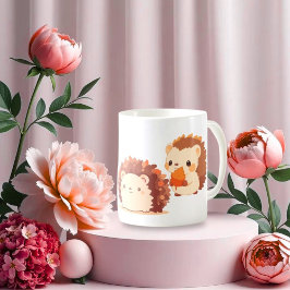 Niedliche Herbst-Igel - Kawaii Fall Forest Animes Kaffeetasse