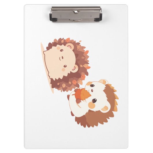 Niedliche Herbst-Igel - Kawaii Fall Forest Animes Klemmbrett (Vorderseite)