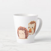 Niedliche Herbst-Igel - Kawaii Fall Forest Animes Milchtasse (Rechte Ecke)
