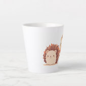 Niedliche Herbst-Igel - Kawaii Fall Forest Animes Milchtasse (Vorderseite)
