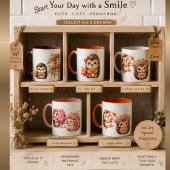 Niedliche Herbst-Igel - Kawaii Fall Forest Animes Milchtasse