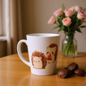 Niedliche Herbst-Igel - Kawaii Fall Forest Animes Milchtasse