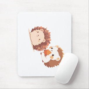 Niedliche Herbst-Igel - Kawaii Fall Forest Animes Mousepad