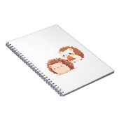 Niedliche Herbst-Igel - Kawaii Fall Forest Animes Notizblock (Rechte Seite)