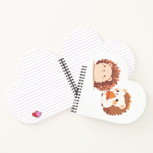 Niedliche Herbst-Igel - Kawaii Fall Forest Animes Notizblock