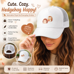 Niedliche Herbst-Igel - Kawaii Fall Forest Animes Truckerkappe