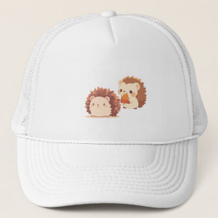 Niedliche Herbst-Igel - Kawaii Fall Forest Animes Truckerkappe