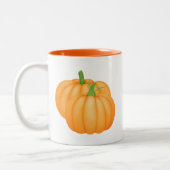 niedliche Herbst Saisonkürbis fügen Text hinzu Zweifarbige Tasse (Links)