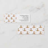 Niedliche Herbstbabys im Muster fallender Blätter Mini Visitenkarte (Vorne/Hinten)