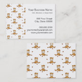 Niedliche Herbstbabys im Muster fallender Blätter Visitenkarte (Vorne/Hinten)