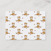 Niedliche Herbstbabys im Muster fallender Blätter Visitenkarte (Rückseite)