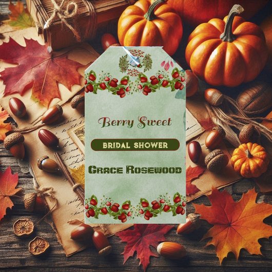 Niedliche Herbstblätter Herbst Berry Sweet Brautpa Geschenkanhänger