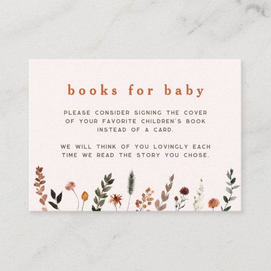 Niedliche Herbstbücher für Kinder Begleitkarte (Vorderseite)