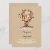 niedliche Herbsternte Brautdusche Einladung (Vorne/Hinten)