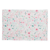 Niedliche Herbstfarben Illustriertes Blumenmuster Kissenbezug (Rückseite-Links)