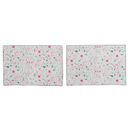 Niedliche Herbstfarben Illustriertes Blumenmuster Kissenbezug