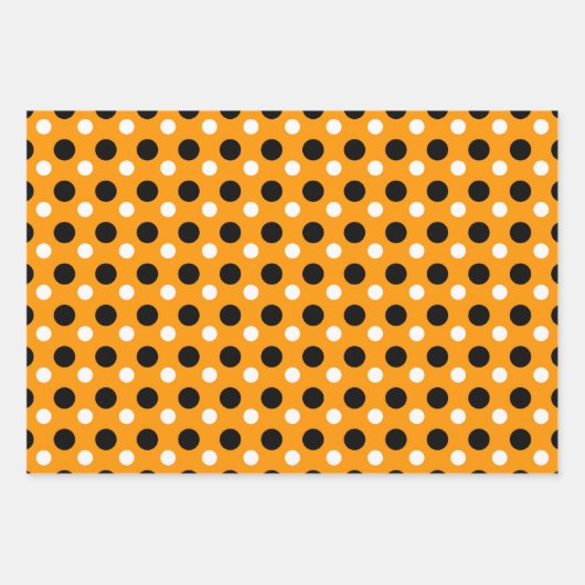 Niedliche Herbstfarben Polka Dots Muster Geschenkpapier Set (Vorderseite 2)