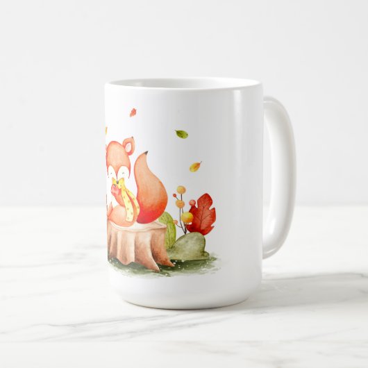 Niedliche Herbstfoxkaffee-Tasse Kaffeetasse (VorderseiteRechts)