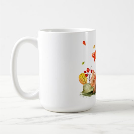 Niedliche Herbstfoxkaffee-Tasse Kaffeetasse (Links)