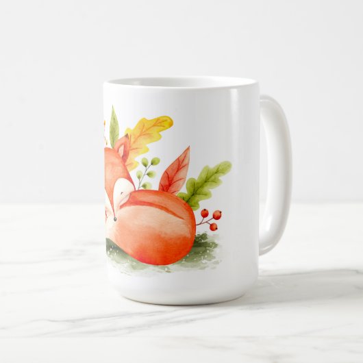 Niedliche Herbstfoxkaffee-Tasse Kaffeetasse (VorderseiteRechts)