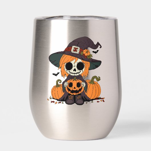 Niedliche Herbsthexe (Rückseite)