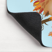 Niedliche Herbstkeule auf einer Zweigstelle Mousepad (Ecke)
