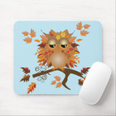 Niedliche Herbstkeule auf einer Zweigstelle Mousepad (Mit Mouse)