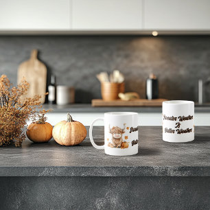 Niedliche Herbstkühe Kaffeetasse