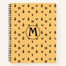 Niedliche Herbstlaub Acorns-Muster für benutzerdef Notizblock