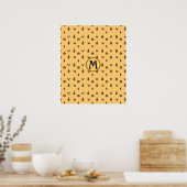 Niedliche Herbstlaub Acorns-Muster für benutzerdef Poster (Küche)